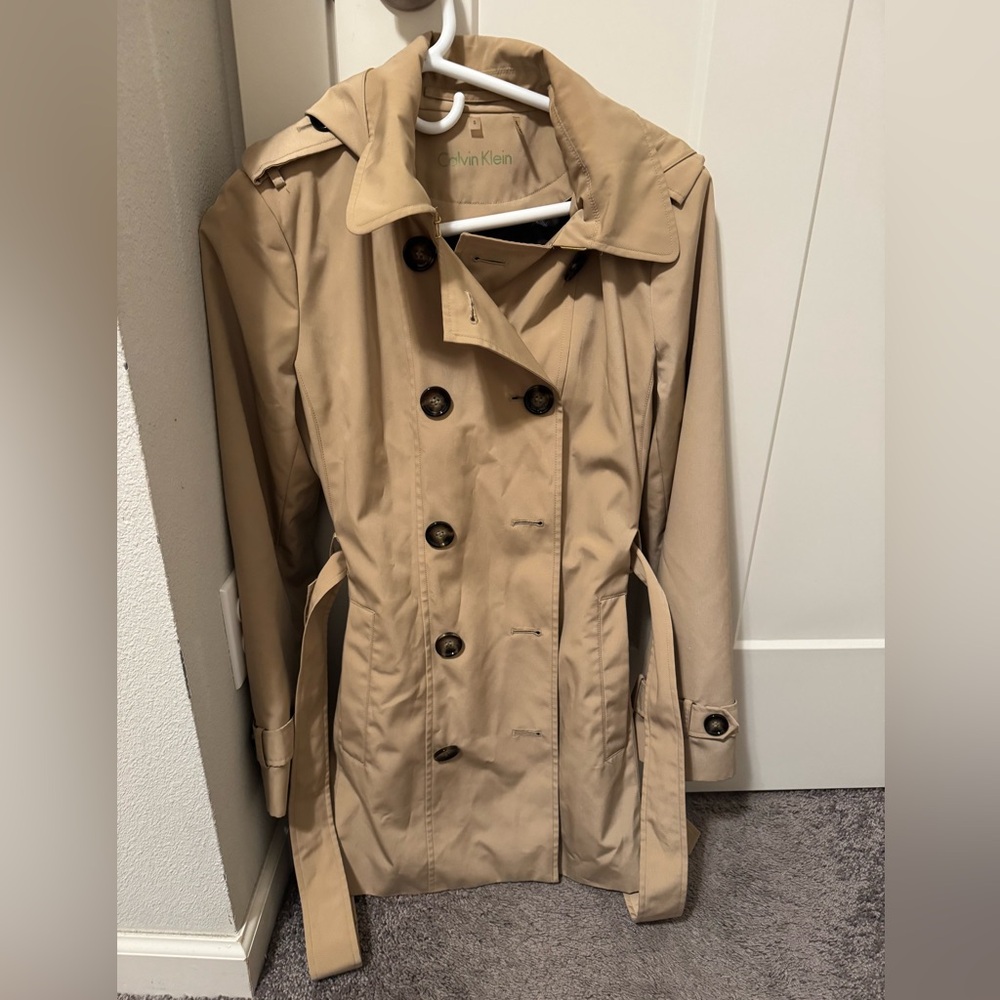 Calvin Klein Women's Beige Trench Coat